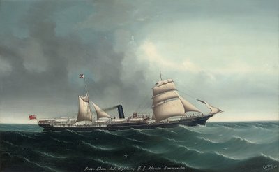 Il piroscafo Indo-China Lightning a vela e a vapore da Lai Fong