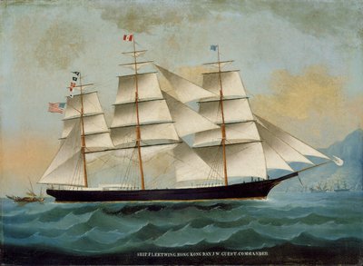 La nave Fleetwing, Baia di Hong Kong, J. W. Guest, comandante da Lai Sung