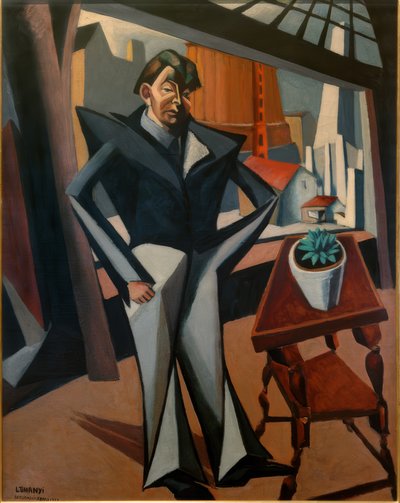 Uomo alla finestra da Lajos Tihanyi