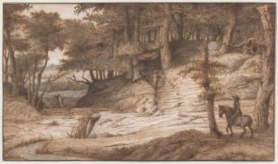 Cavaliere e cacciatore nei boschi di Doorwerth, vicino ad Arnhem da Lambert Doomer