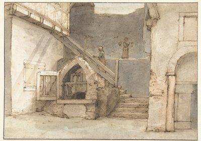 Pozzo vicino alle mura della città di Bacharach da Lambert Doomer