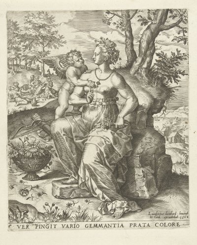 Primavera: Venere e Cupido da Lambert Lombard