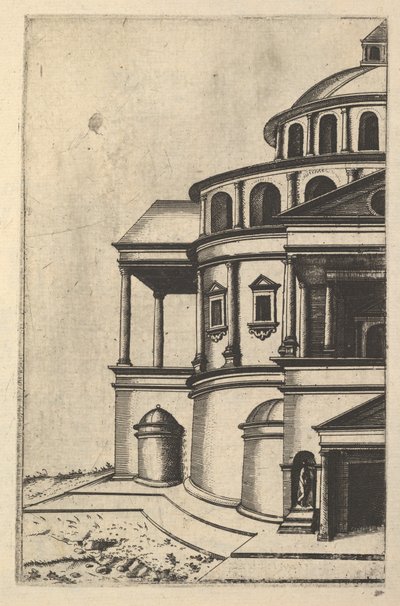 Vista parziale di un edificio [Templum Isaiae Prophetae] dalla serie 
