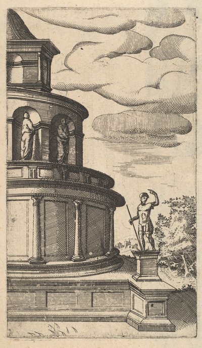Vista parziale di un edificio [Sepulchrum Adriani] dalla serie 