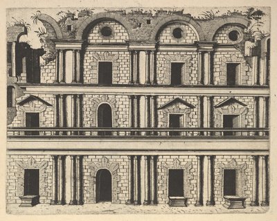 Rovina di una facciata di palazzo [Palatium M. Agrippa] dalla serie 