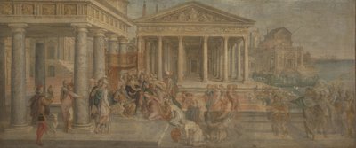 La Regina di Saba davanti a Re Salomone da Lambert Sustris