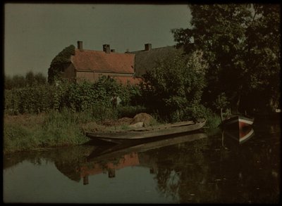 Blikkenburgervaart, Zeist, con barche e fattoria (e possibilmente Willem Emelaar Sr) da Lambertus Hendrik van Berk