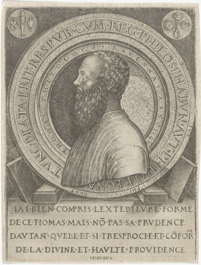 Ritratto del filologo Tommaso da Ravenna da Lambertus Suavius