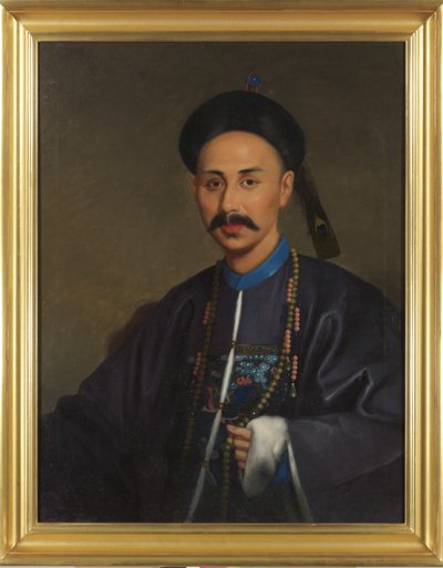 Ritratto di Samqua, 1850 circa (olio su tela) da Lamqua Lamqua