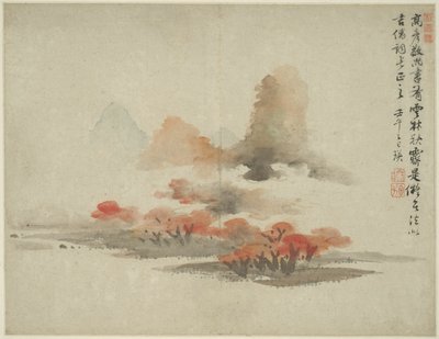 Paesaggio nello stile degli antichi maestri: dopo Gao Kegong (1248-1310) da Lan Ying