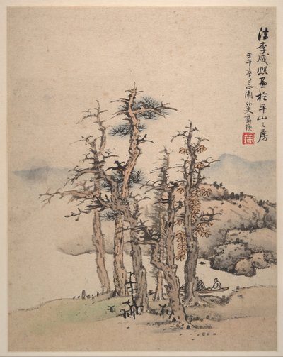 Paesaggi dopo i maestri Song e Yuan, 1642 da Lan Ying