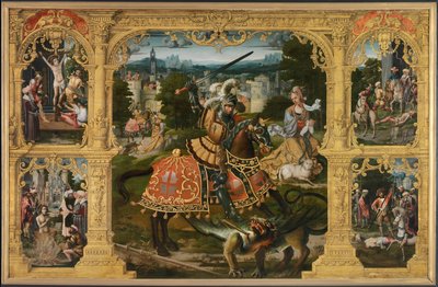Leggenda di San Giorgio da Lancelot (school of) Blondeel