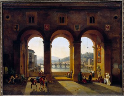 Veduta di Firenze Ponte Vecchio da Lancelot Théodore Turpin de Crissé de Crissé