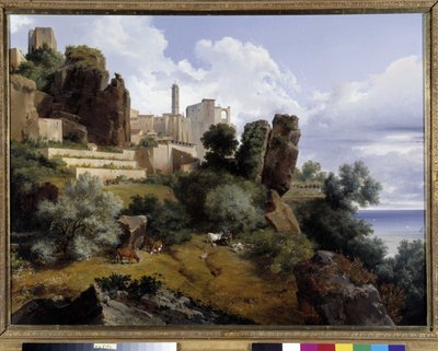 Veduta di Roquebrune, Italia da Lancelot Théodore Turpin de Crissé de Crissé