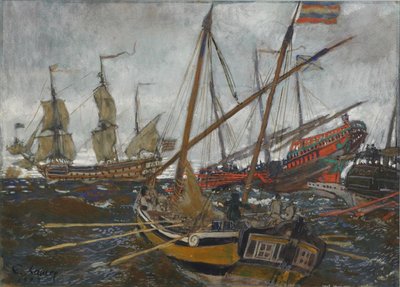 Navi al tempo di Pietro I, 1909 da Lanceray