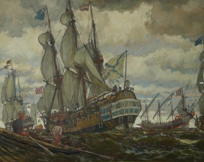La flotta di Pietro I, 1909 da Lanceray