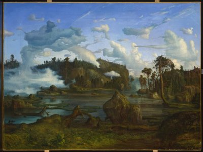 Lago nella foresta da Lars Hertervig