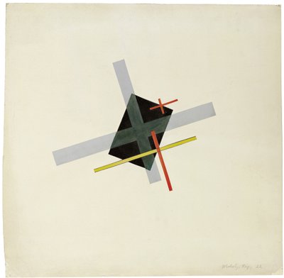 Collage con centro nero, 1922 da Laszlo Moholy Nagy