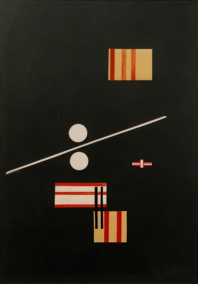 Collage su sfondo nero da Laszlo Moholy Nagy