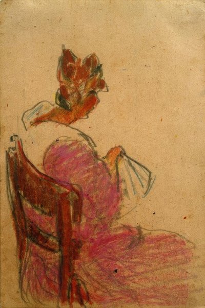 Senza titolo (Donna seduta su una sedia, da destra) da Laszlo Moholy Nagy