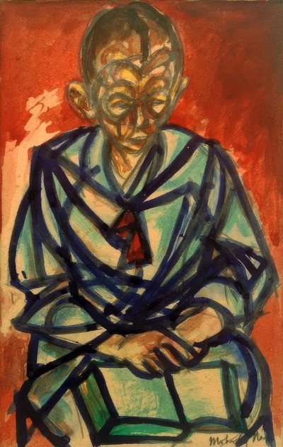 Senza titolo (Seemann Miklós, che legge un libro) da Laszlo Moholy Nagy