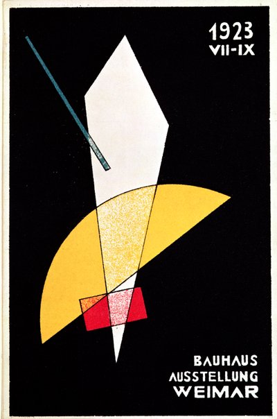 Poster per una mostra Bauhaus a Weimar, Germania, 1923 da Laszlo Moholy Nagy