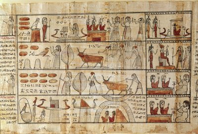 Scene agricole, (dettaglio) dal Libro dei Morti di Tsekhons da Late Period Egyptian