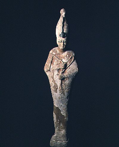 Figura di legno e gesso di Osiride, periodo Saite, 664-525 a.C. da Late Period Egyptian