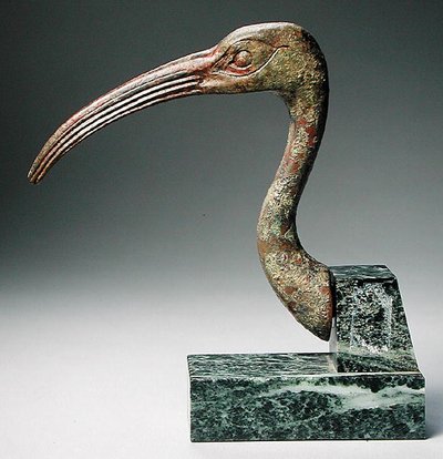 Testa di ibis da Late Period Egyptian
