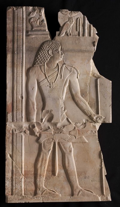 Mentuemhat come sacerdote con bastone e scettro, c.667-647 a.C. da Late Period Egyptian