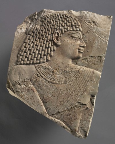 Piccola testa di un uomo, c.667-647 a.C. da Late Period Egyptian