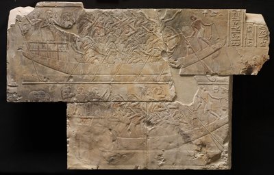 Due barche con donne in lutto, c.667-647 a.C. da Late Period Egyptian