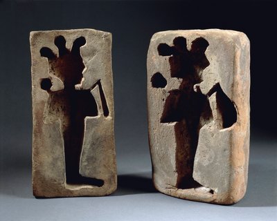 Due stampi della figura di Osiride, da Abido da Late Period Egyptian