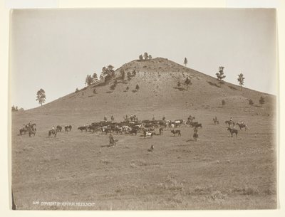 Lavorando un piccolo gruppo sulle colline, c. 1900 da Laton Alton Huffman