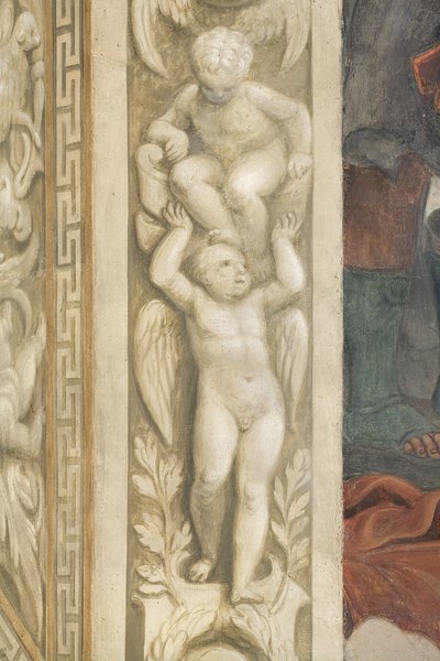 Putti, decorazioni intorno alle finestre da Lattanzio Gambara