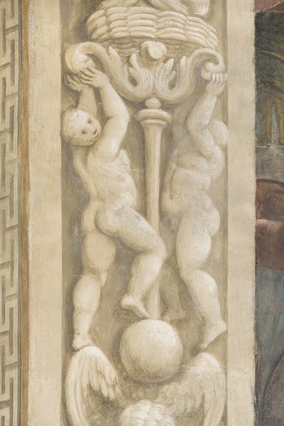 Putti, decorazioni intorno alle finestre da Lattanzio Gambara