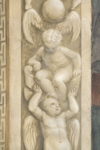 Putti, decorazioni intorno alle finestre da Lattanzio Gambara
