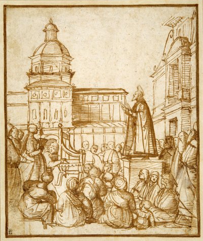 San Marco predica in piazza da Lattanzio da (attr. to) Rimini