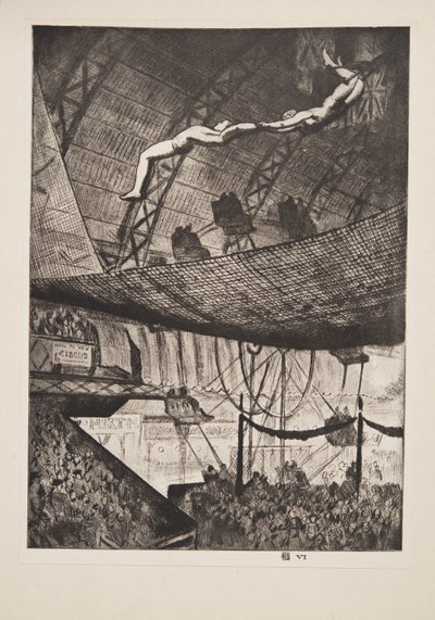 Acrobati, pub. 1925 da Laura Knight