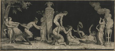 Baccanale, Il gioco del salto della rana, c. 1785 da Laurent Guyot