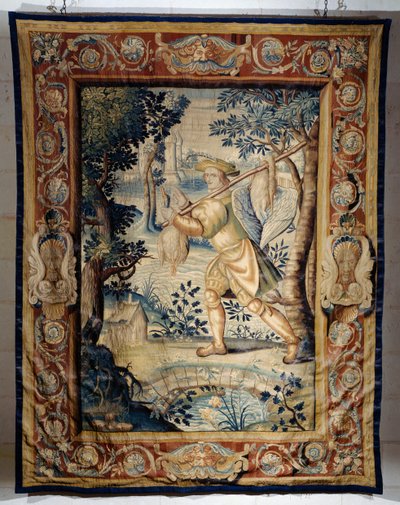 Portatore di selvaggina, arazzo dalla serie Cacce di Francesco I da Laurent Guyot