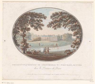 Vista della residenza di Sir William Portman a Bryanston da Laurent Guyot