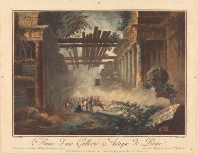 Rovina di una galleria antica di Roma da Laurent Guyot after Hubert Robert