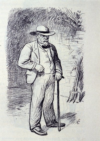 Ritratto di Louis Pasteur (1822-1895) nella sua proprietà a Villeneuve-l