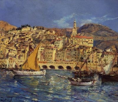 La Città di Mentone, Sud della Francia da Laurent Lucien Gsell