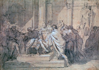 Assassinio di Giulio Cesare, c1749-1821 da Laurent Pecheux