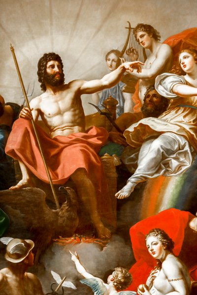 Consiglio degli dei sulla guerra di Troia da Laurent Pecheux