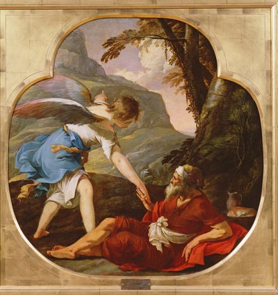 Elia Salvato da un Angelo, c.1630 da Laurent de la Hyre