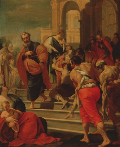 San Pietro guarisce i malati con la sua ombra da Laurent de la Hyre