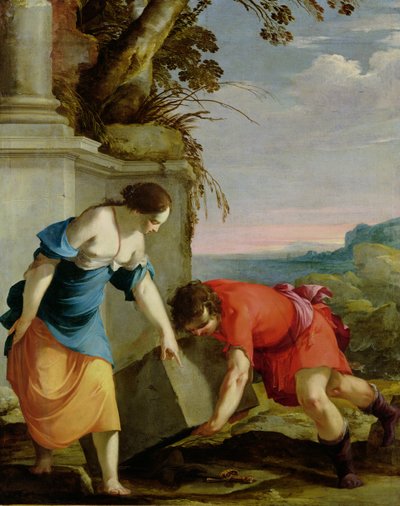Teseo trova la spada di suo padre, 1634 da Laurent de la Hyre